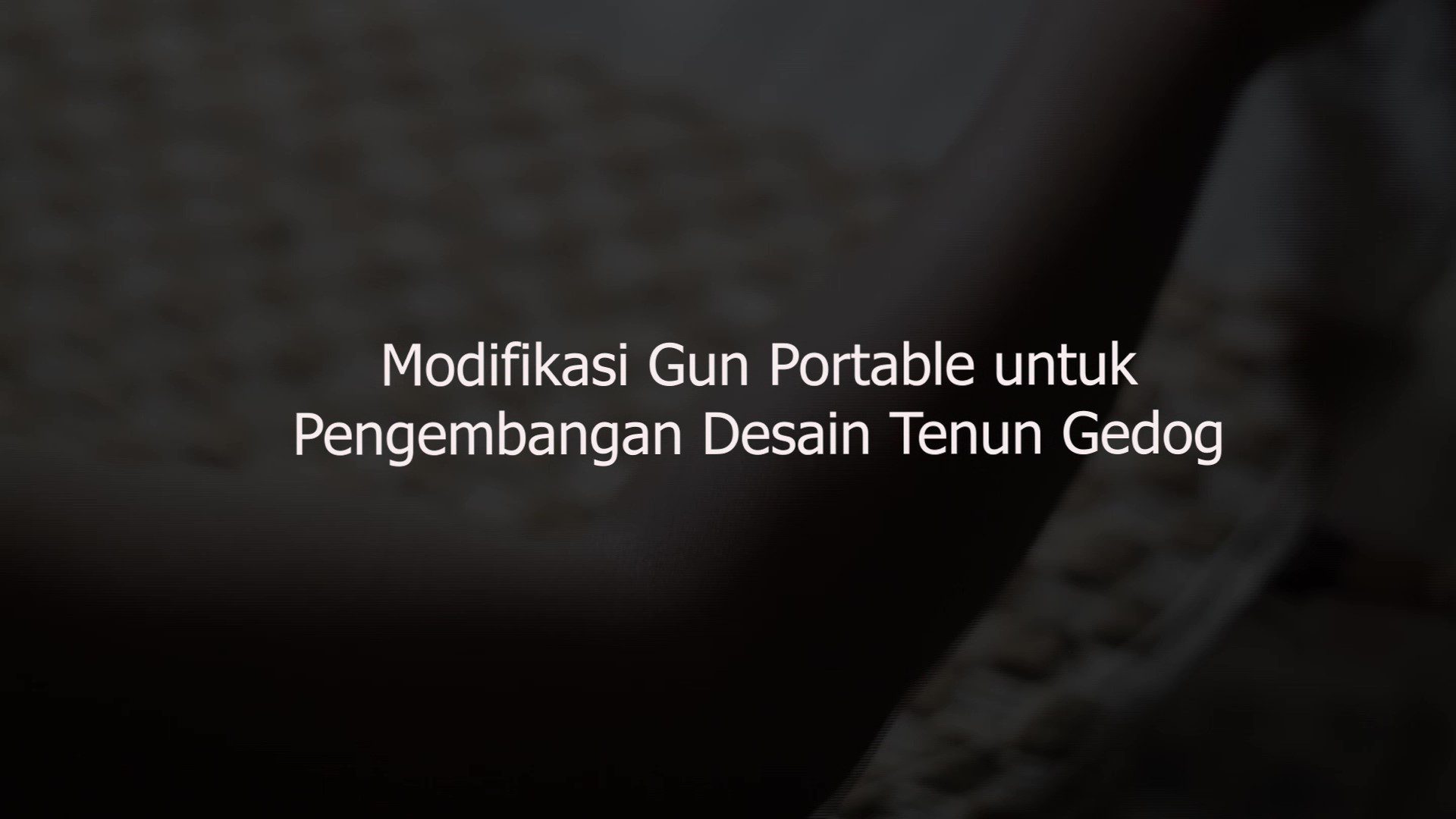 Alat Gun Portable Tenun Gedog